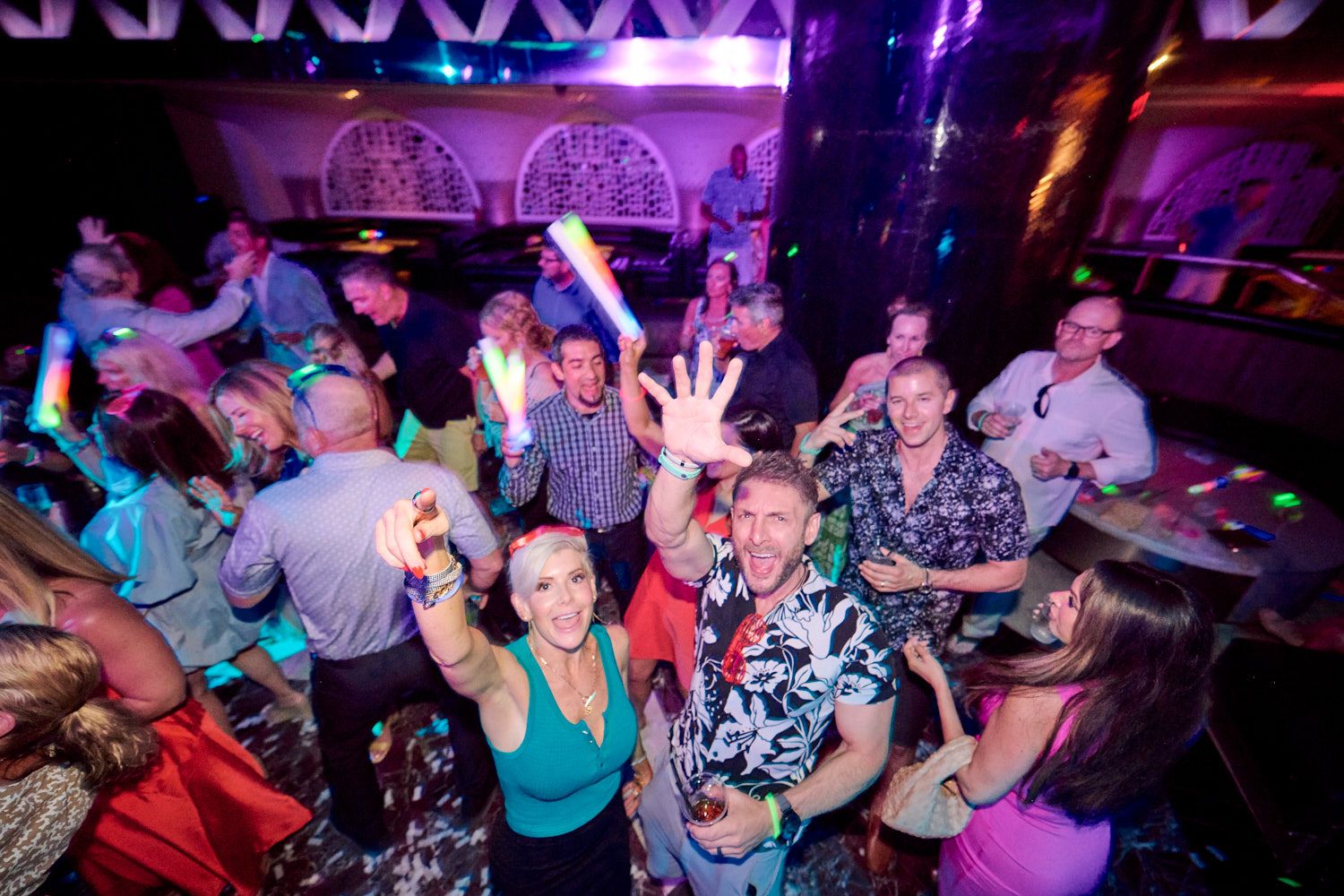 Packed dance floor at an incentive party