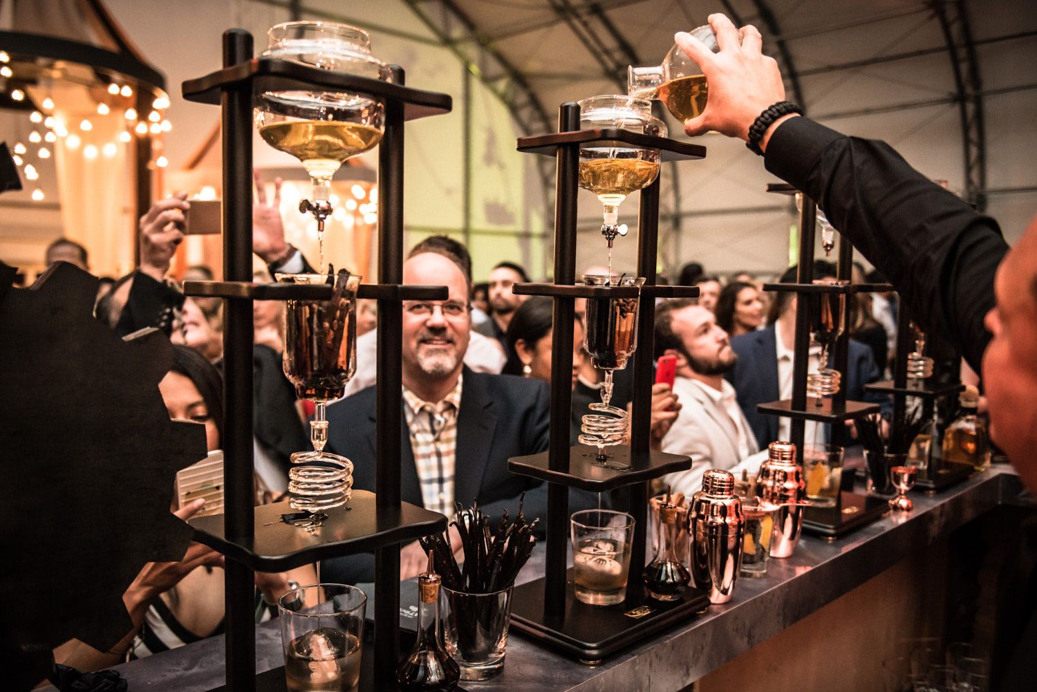 Guests at a private tequila tasting